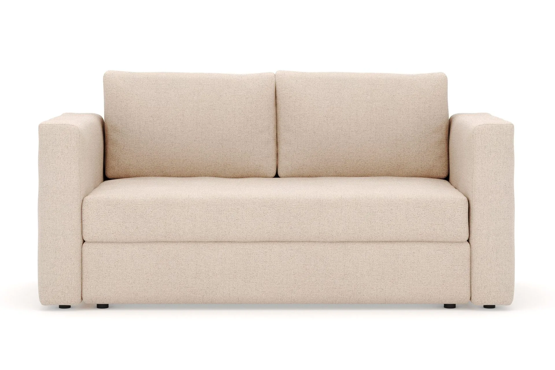 Alnaryd 2-3-sits Bäddsoffa med Fällbart Armstöd, Beige, 156×80×74 cm hos Chilli