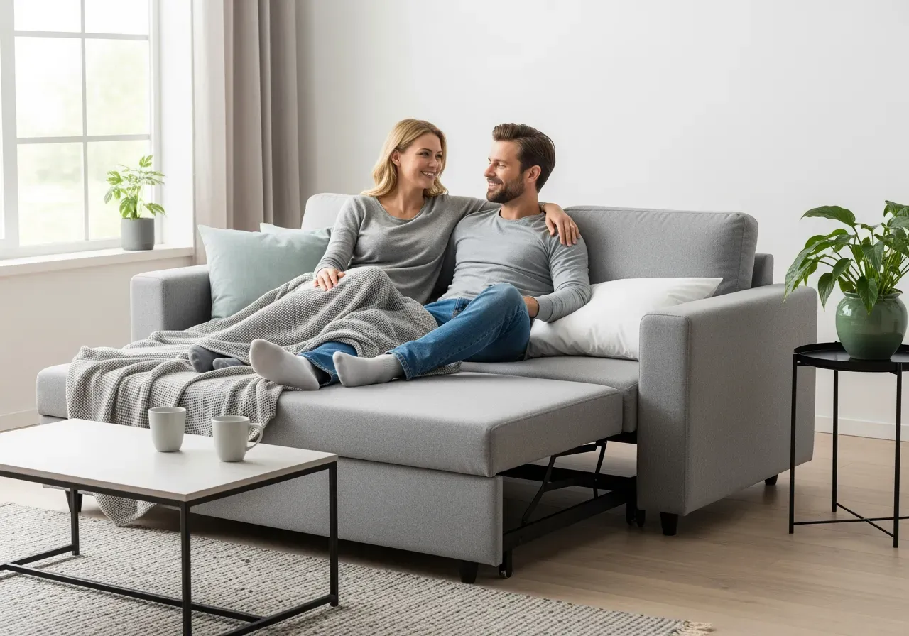 Soffbord i marmor och metall