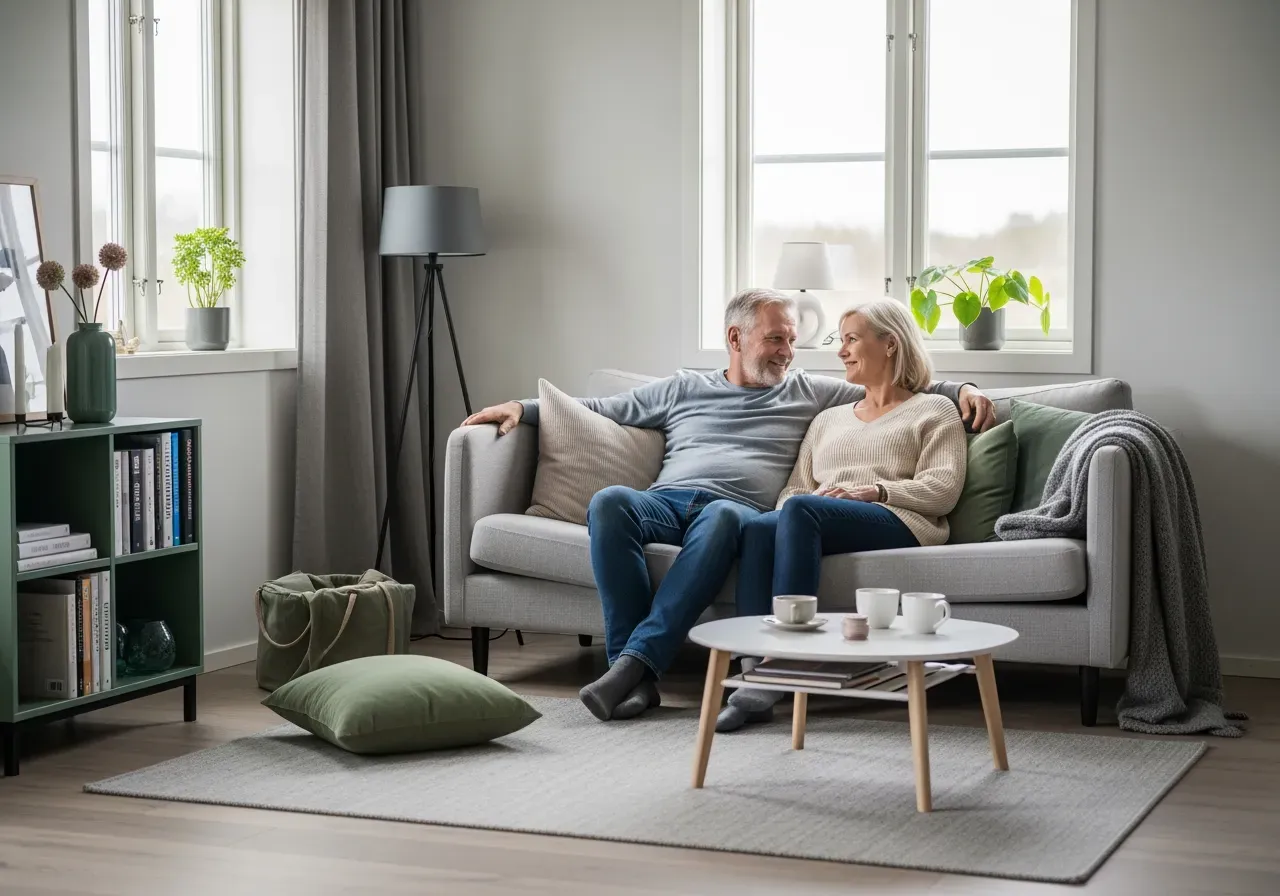 Avtagbar klädsel för bäddsoffa