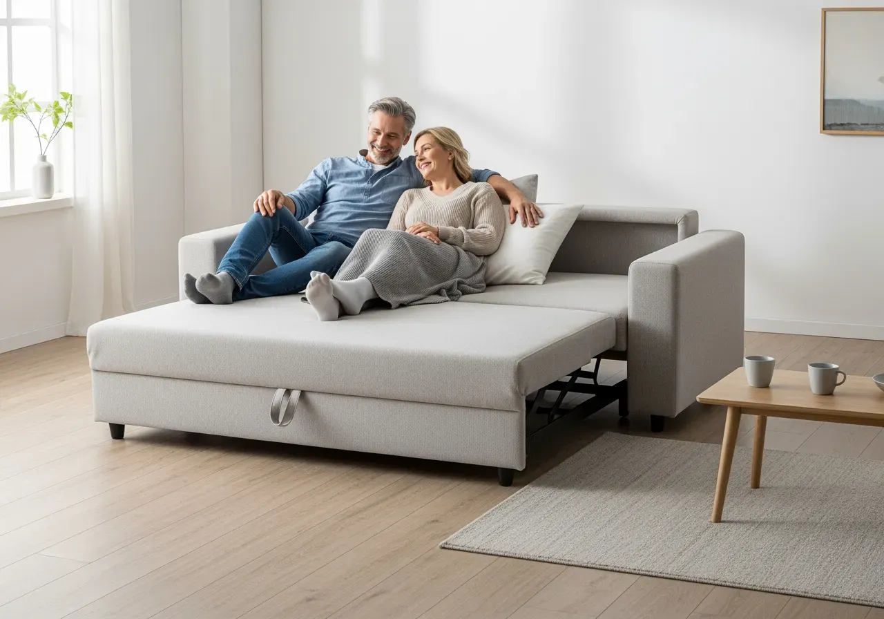 Bäddsoffa med förvaring utan divan