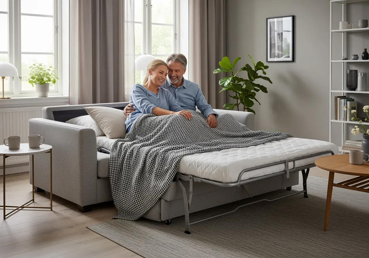 Hörnbäddsoffa med förvaring och modulval