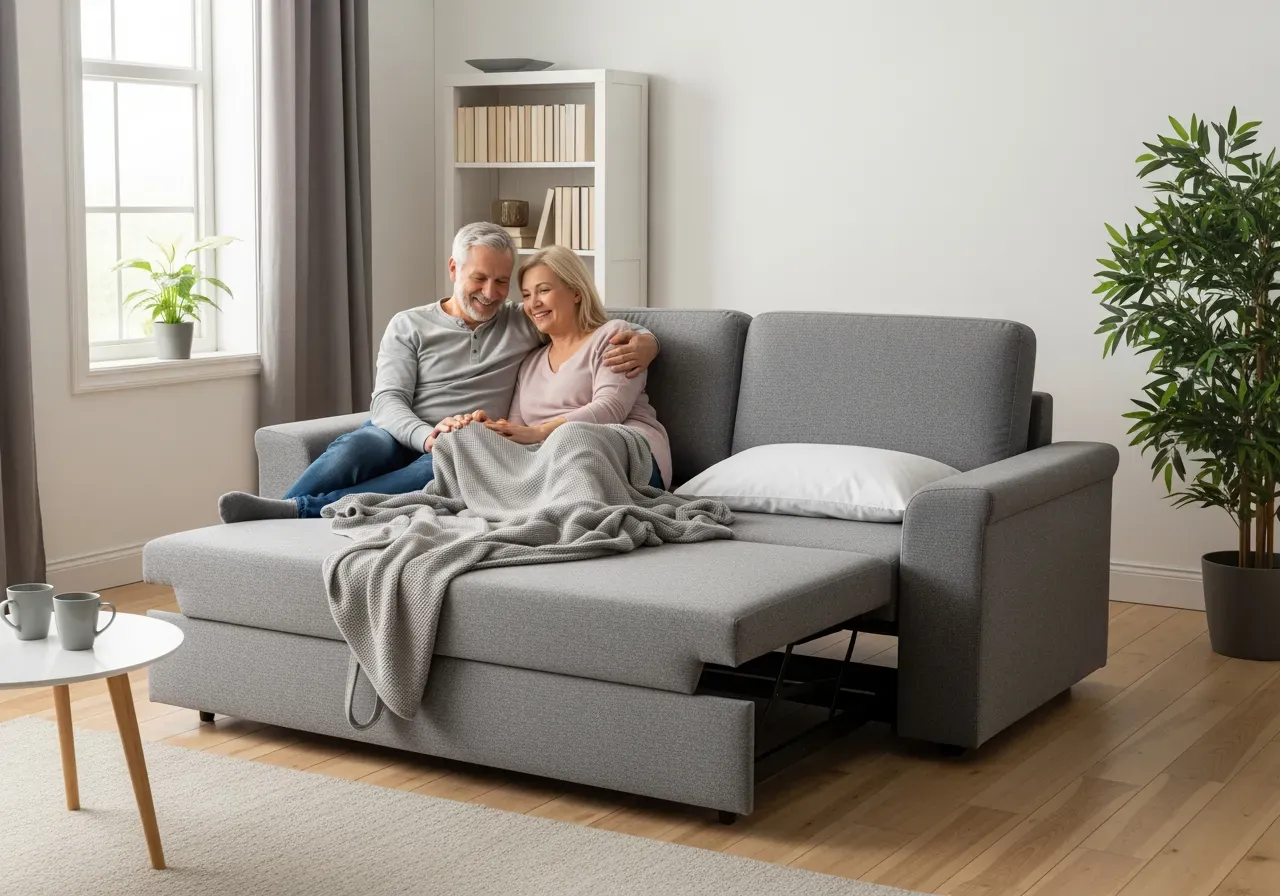 Längsbäddade bäddsoffor i små hem