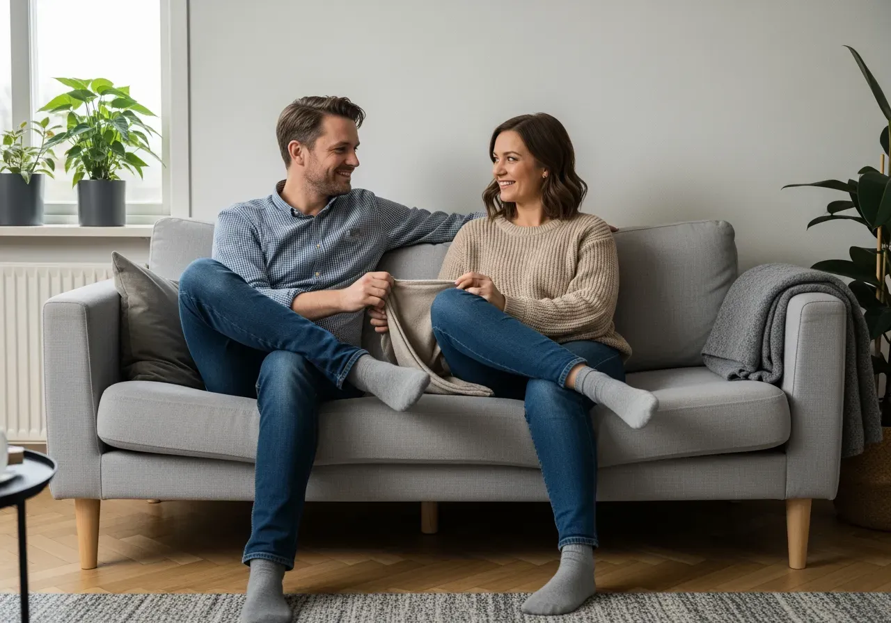 Nordic soffbord med bäddsoffor