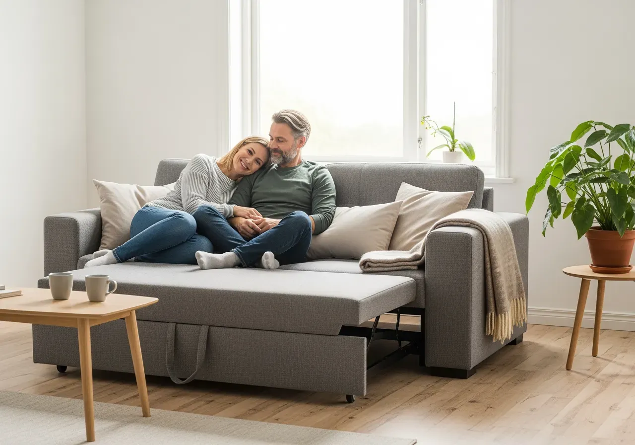 Patchwork och tuftning på futonsoffor