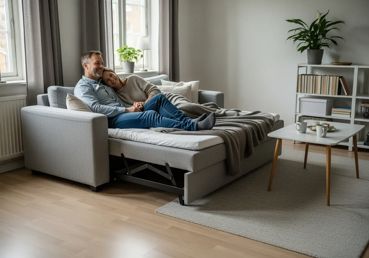 Ramsäng 120 och bäddsoffa 145