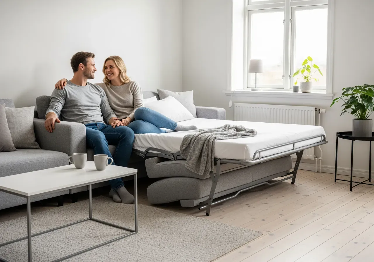 Dubbel väggsäng 140x200 för små ytor