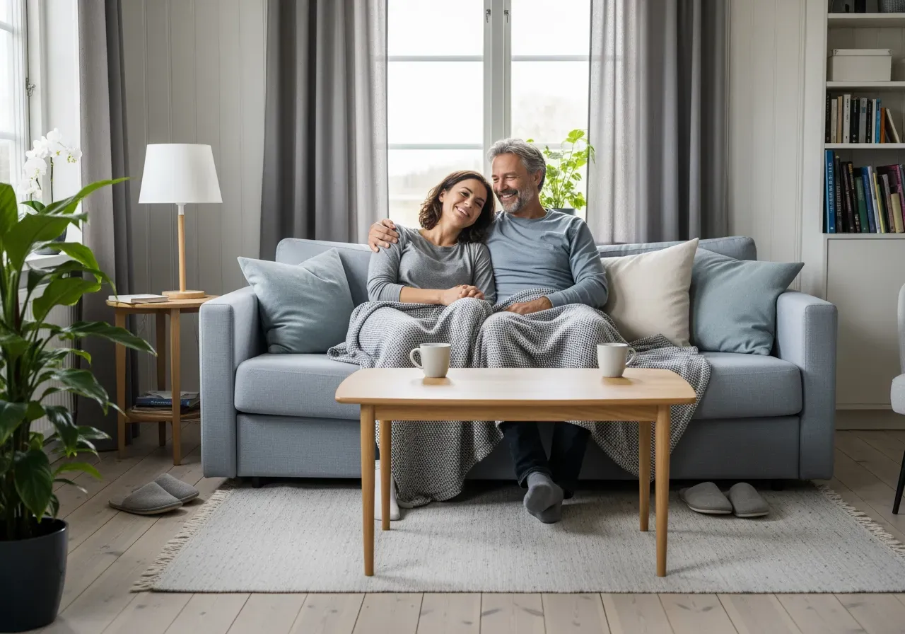 Enkel väggsäng i litet rum