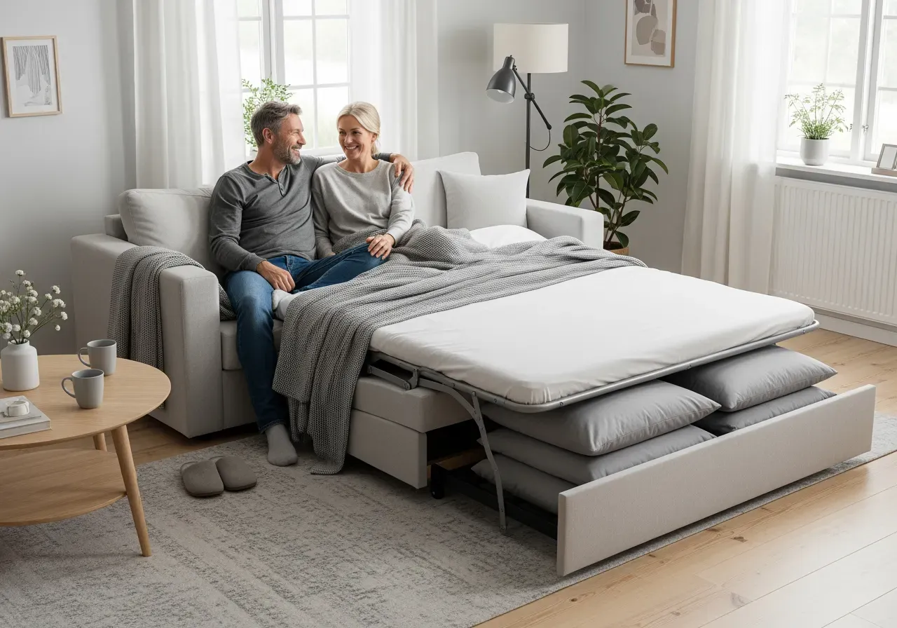 Planlösning med sängskåp i attefallshus